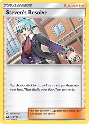 Steven's Resolve card from SM - Celestial Storm