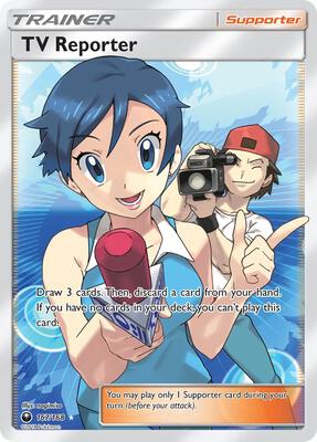 TV Reporter (Full Art) card from SM - Celestial Storm