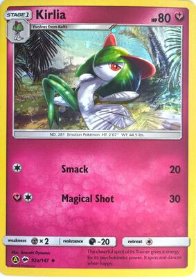 Kirlia - 92a/147 card from Alternate Art Promos