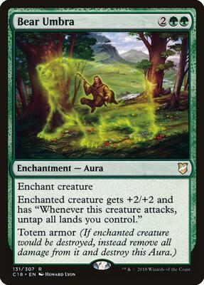 Bear Umbra card from Commander 2018