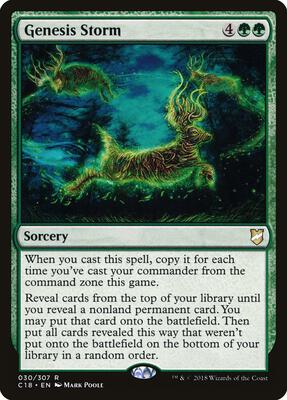 Genesis Storm card from Commander 2018
