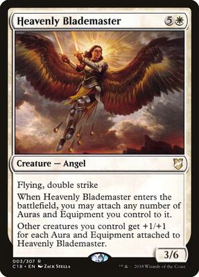 Heavenly Blademaster card from Commander 2018