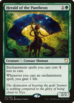 Herald of the Pantheon card from Commander 2018