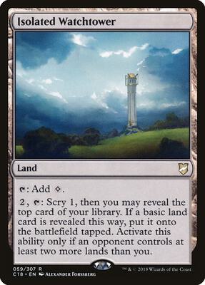 Isolated Watchtower card from Commander 2018