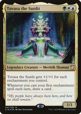 Tuvasa the Sunlit card from Commander 2018