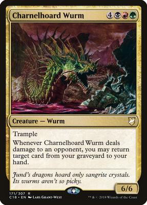 Charnelhoard Wurm card from Commander 2018