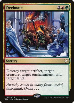 Decimate card from Commander 2018