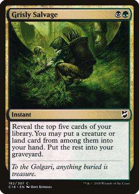Grisly Salvage card from Commander 2018