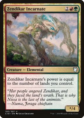 Zendikar Incarnate card from Commander 2018