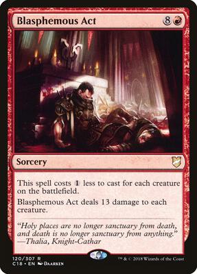 Blasphemous Act card from Commander 2018