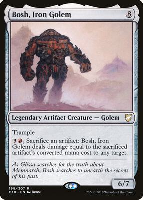 Bosh, Iron Golem card from Commander 2018
