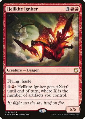Hellkite Igniter card from Commander 2018