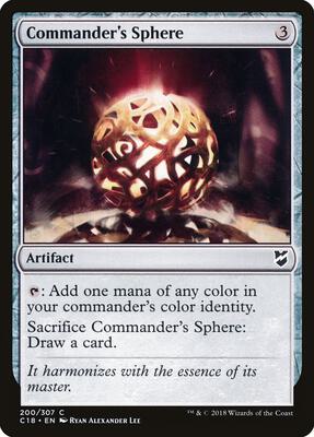 Commander's Sphere card from Commander 2018