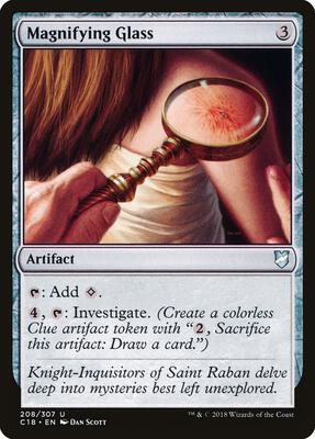 Magnifying Glass card from Commander 2018