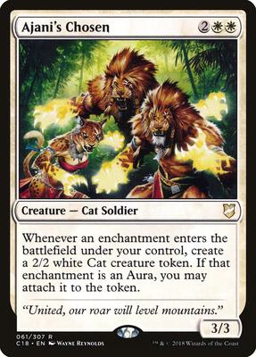 Ajani's Chosen card from Commander 2018