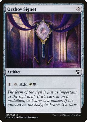 Orzhov Signet card from Commander 2018