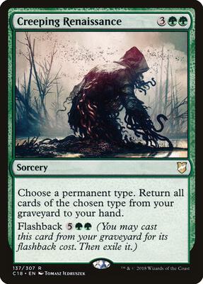 Creeping Renaissance card from Commander 2018