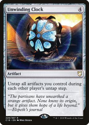 Unwinding Clock card from Commander 2018