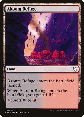 Akoum Refuge card from Commander 2018