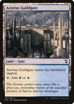 Azorius Guildgate card from Commander 2018