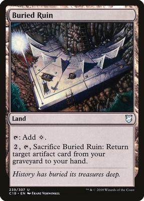Buried Ruin card from Commander 2018