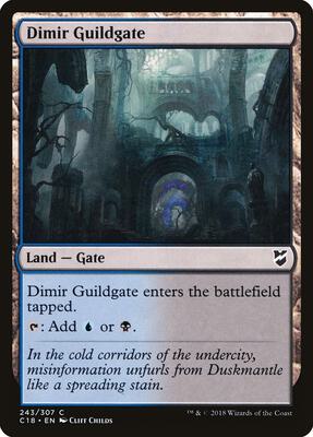 Dimir Guildgate card from Commander 2018