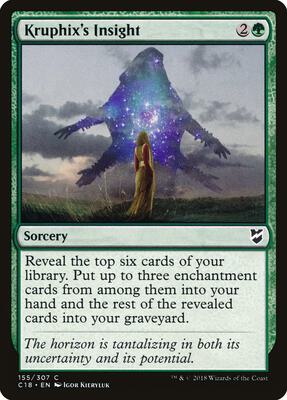 Kruphix's Insight card from Commander 2018