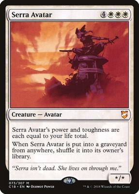 Serra Avatar card from Commander 2018