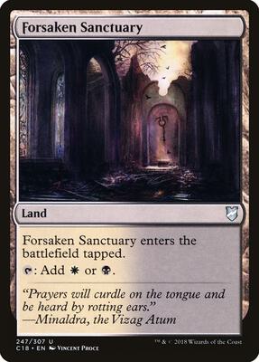 Forsaken Sanctuary card from Commander 2018