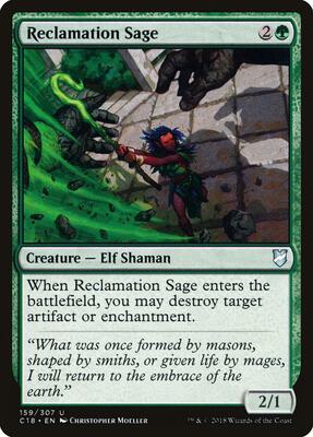 Reclamation Sage card from Commander 2018