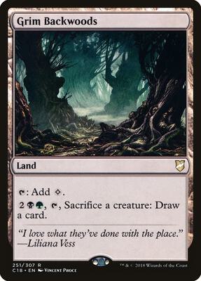 Grim Backwoods card from Commander 2018
