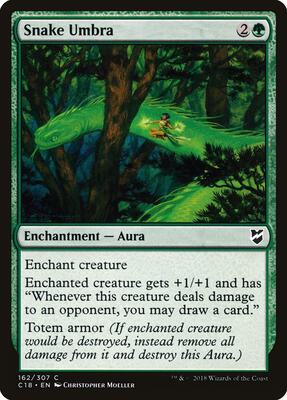 Snake Umbra card from Commander 2018