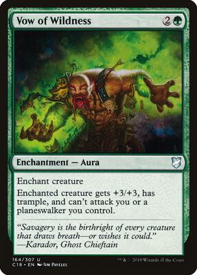Vow of Wildness card from Commander 2018