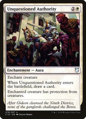 Unquestioned Authority card from Commander 2018