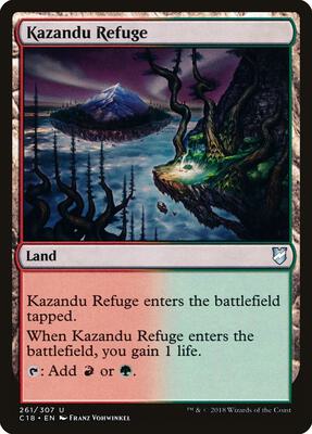 Kazandu Refuge card from Commander 2018