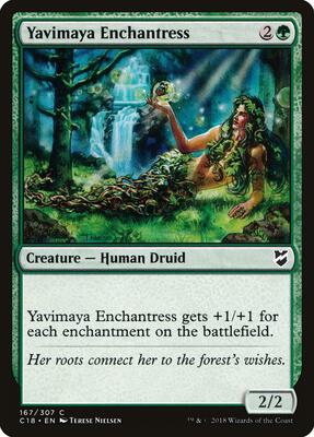 Yavimaya Enchantress card from Commander 2018