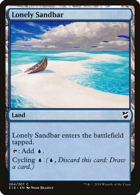 Lonely Sandbar card from Commander 2018