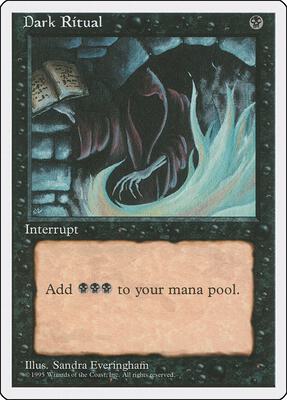 Dark Ritual card from Fourth Edition