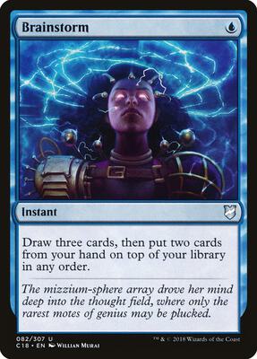 Brainstorm card from Commander 2018