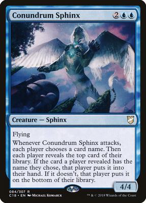 Conundrum Sphinx card from Commander 2018