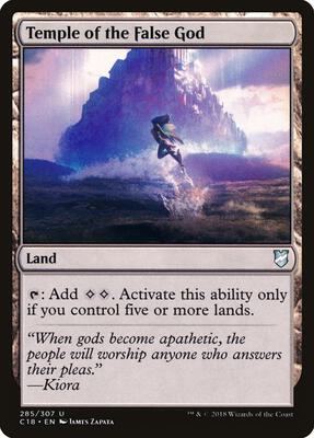 Temple of the False God card from Commander 2018