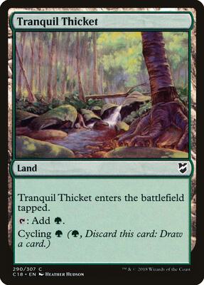 Tranquil Thicket card from Commander 2018