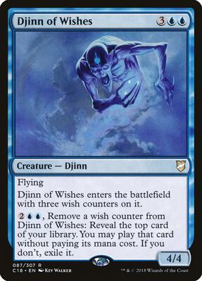 Djinn of Wishes card from Commander 2018