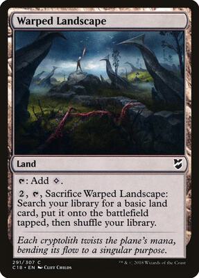 Warped Landscape card from Commander 2018