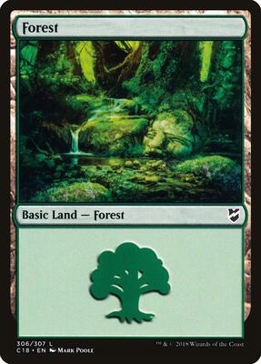 Forest (306) card from Commander 2018