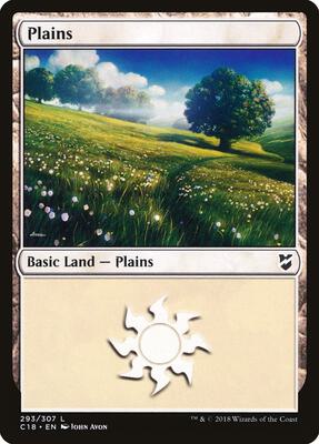 Plains (293) card from Commander 2018
