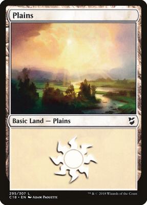 Plains (295) card from Commander 2018