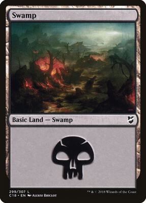 Swamp (299) card from Commander 2018