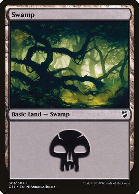 Swamp (301) card from Commander 2018