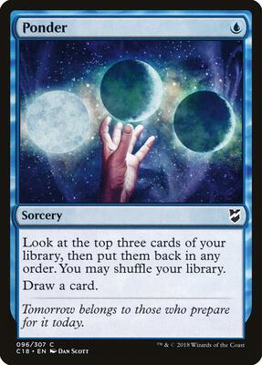 Ponder card from Commander 2018
